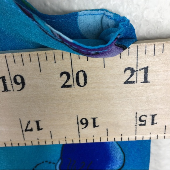 Cynthia Taylor Women's Turquoise Blue Sandal Purse Print Maxi Dress Size L - Picture 13 of 13